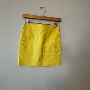 Banana Republic Yellow Mini Skirt